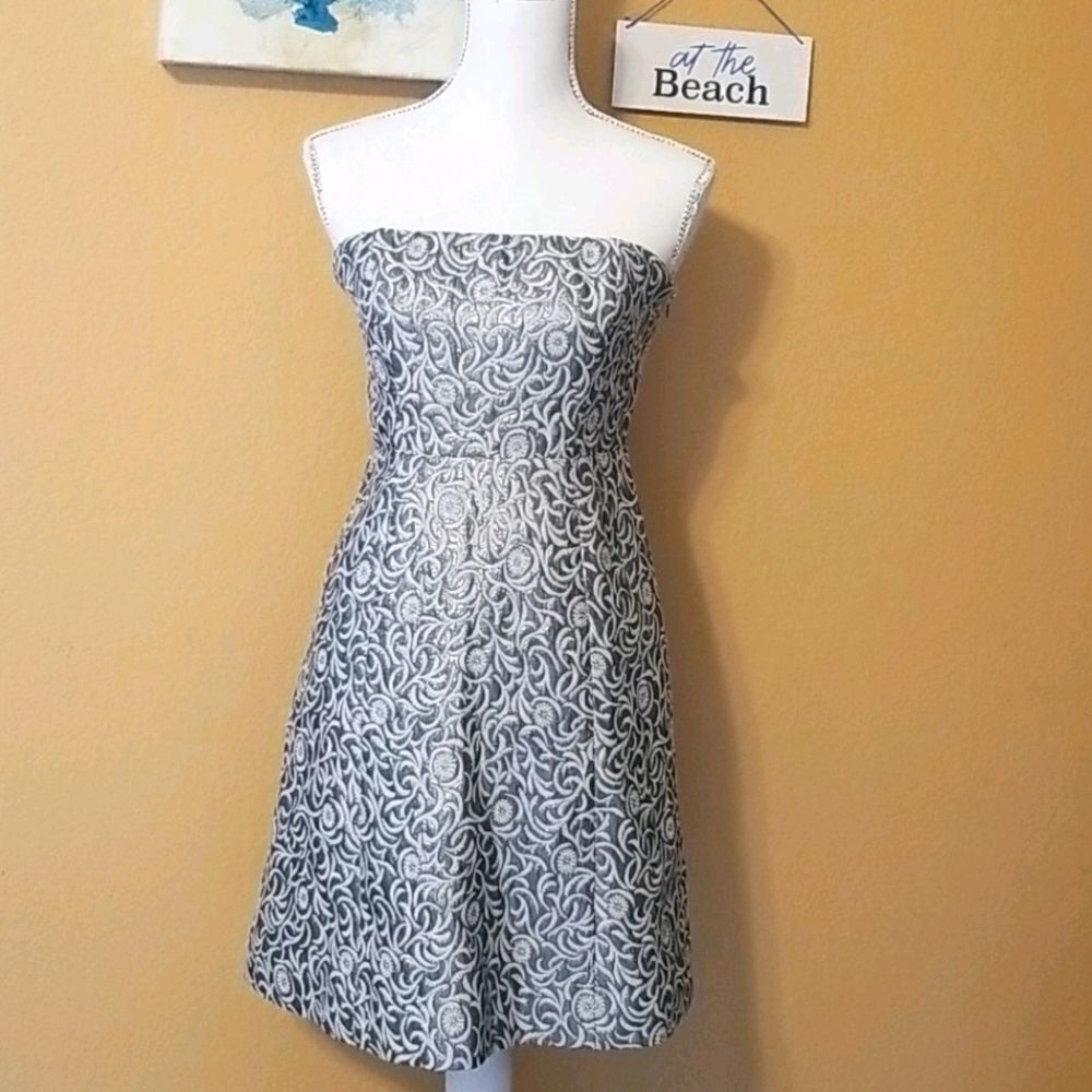 THE LIMITED Beautiful Gray & White Dress